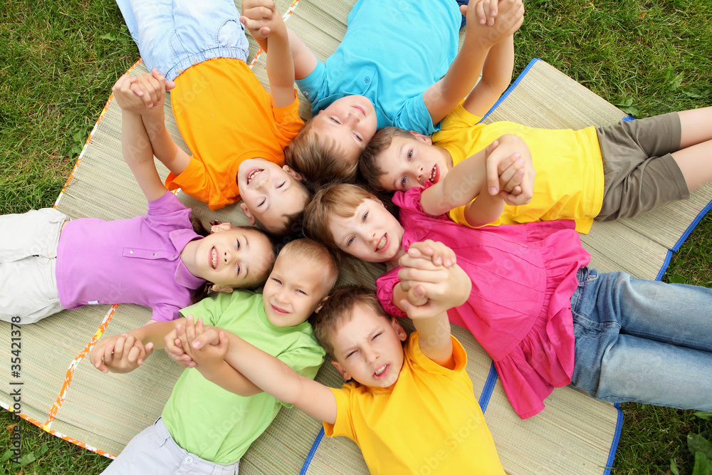 Group of children in the park