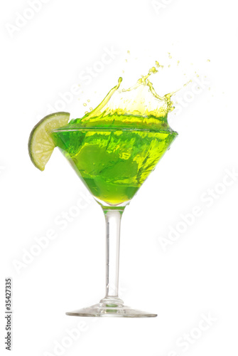 Lime martini splash