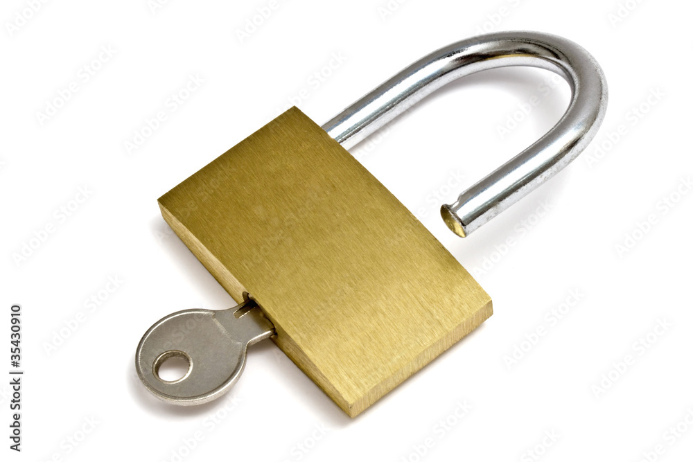 Padlock and key