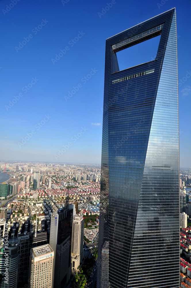 Naklejka premium Szanghaj - Światowe Centrum Finansowe