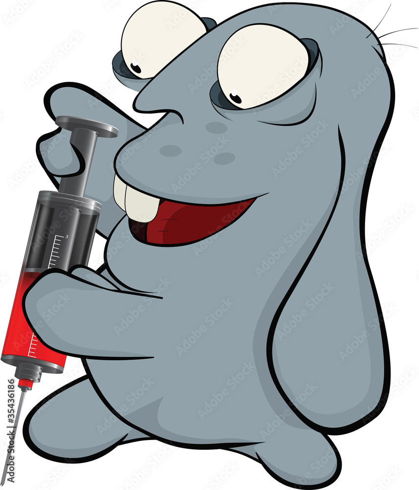About a blue rabbit.Rabbit the doctor. Cartoon About a blue rabbit.Rabbit the doctor. Cartoon