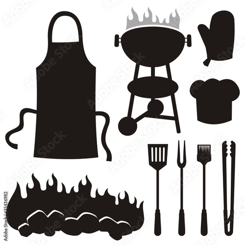 Barbeque silhouettes