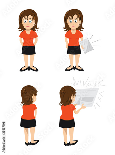 Woman Brunette paper