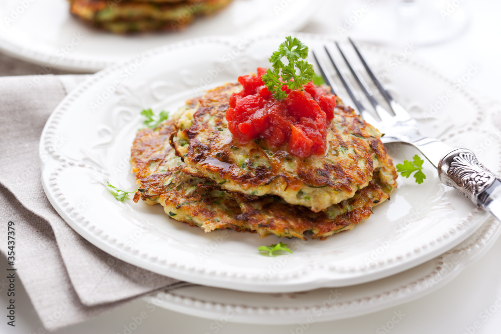 Zucchini pancakes Zucchini pancakes