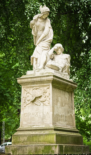 Kraków - planty Pomnik 