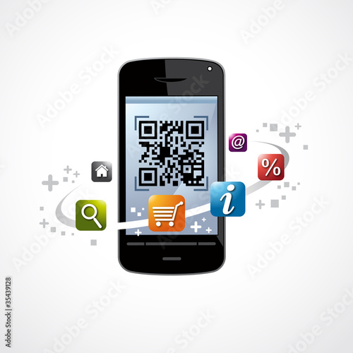 qr code, flashcode, smartphone