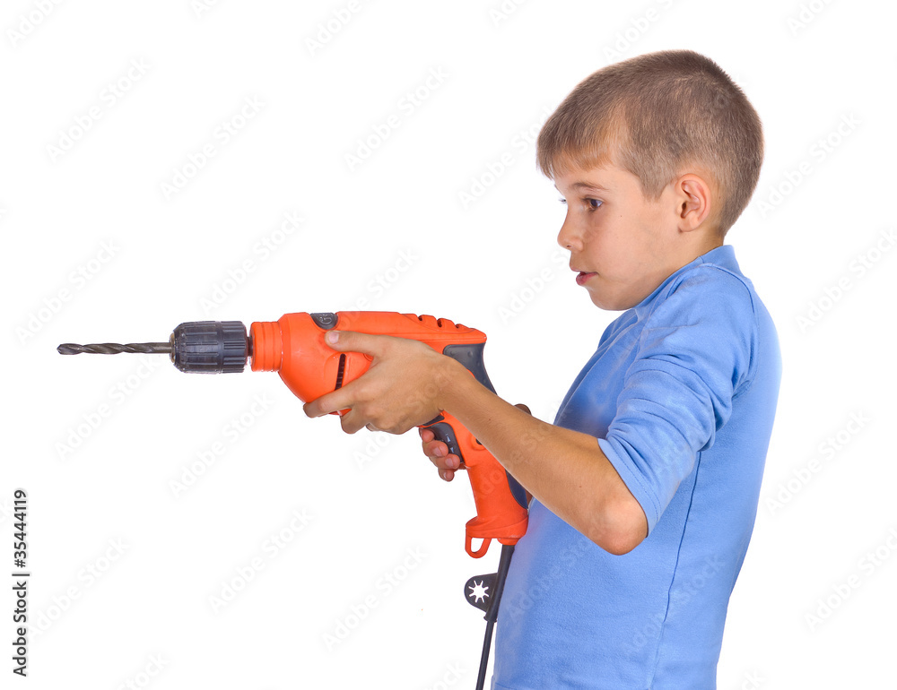 Boy with a drill Boy with a drill