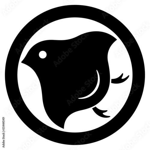 家紋/丸に千鳥[Japanese family crest]