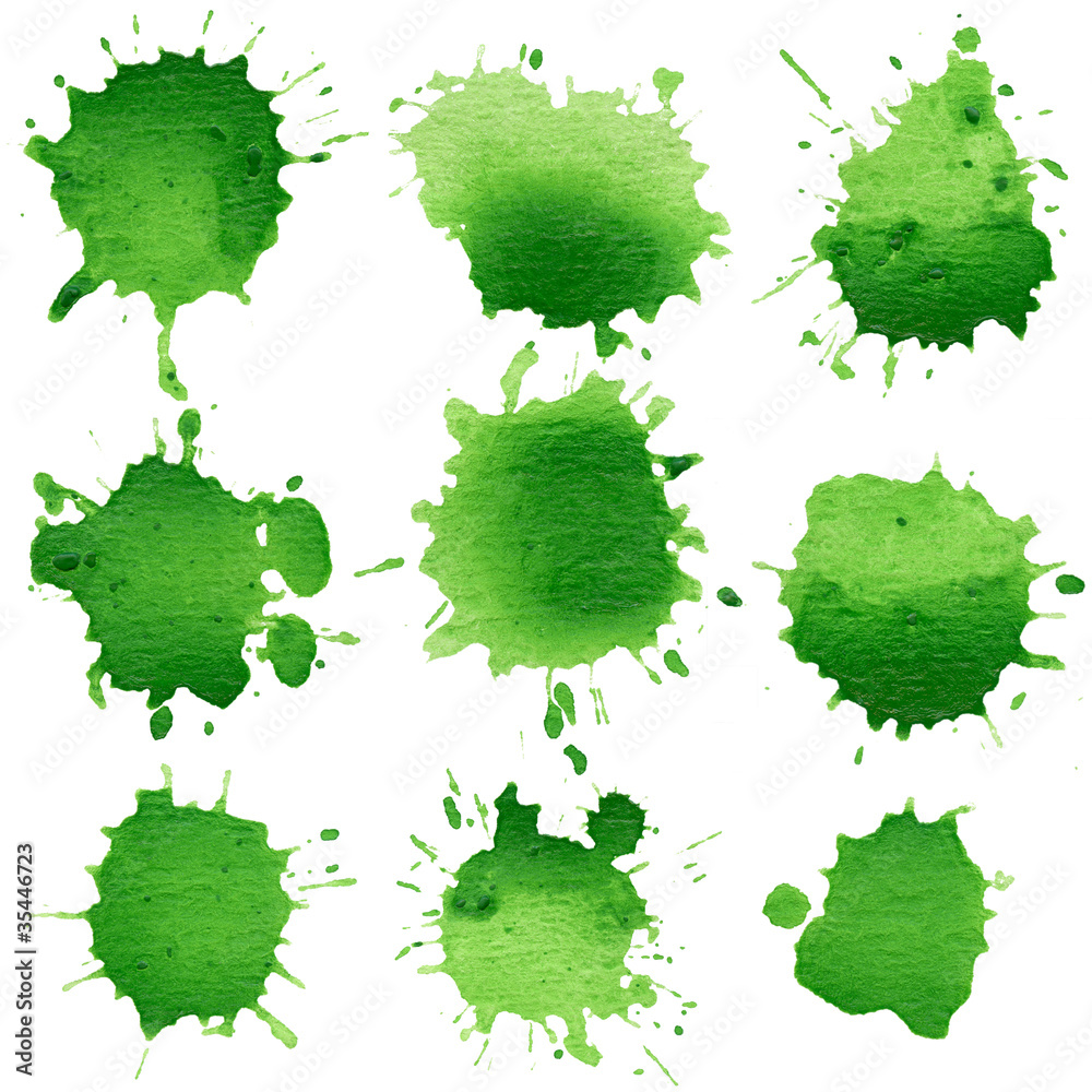 Set of watercolor blobs Set of watercolor blobs