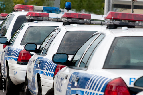 Konstfotografi Row of police cars