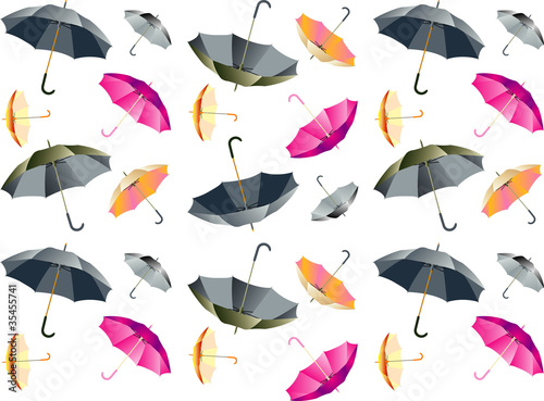Seamless pattern with umbrella