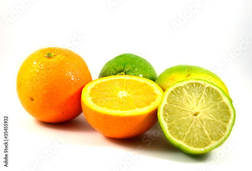 Fresh orange and lemon