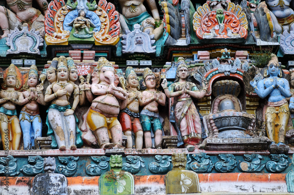 Fototapeta Ancient Shiva temple at Vaitheeswaran kovil in TamilNadu India