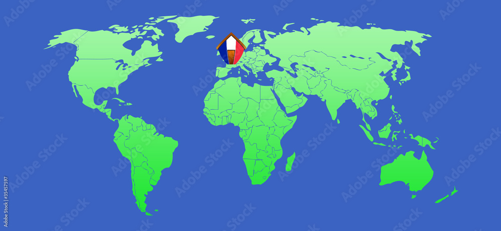 Obraz premium Home flag