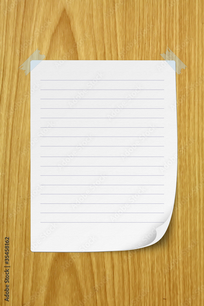 Blank note paper Blank note paper