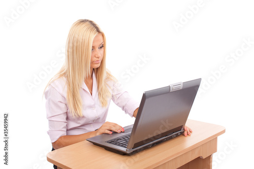 Businesswoman at her laptop