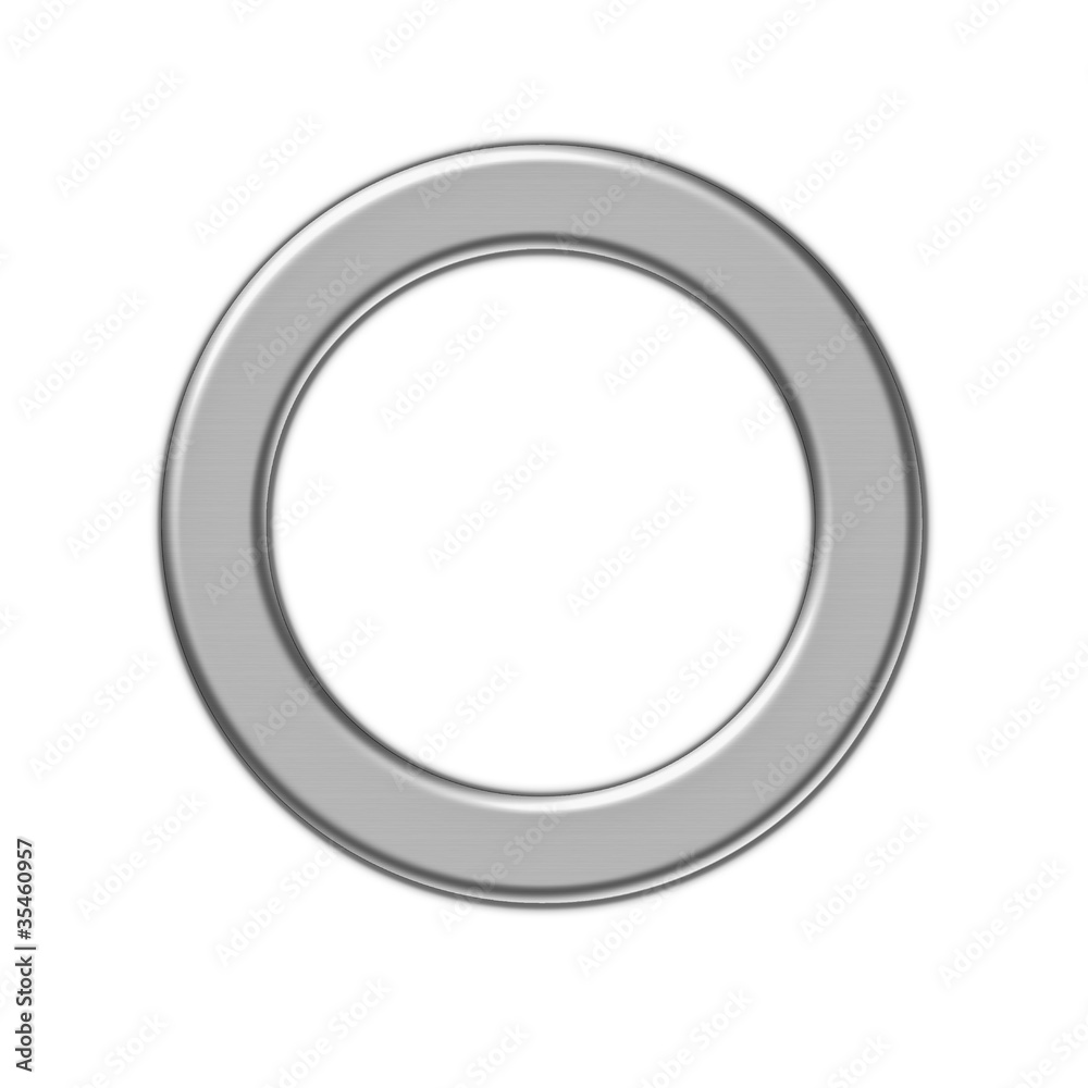 Drawing of the metal ring on a white background Drawing of the metal ring on a white background