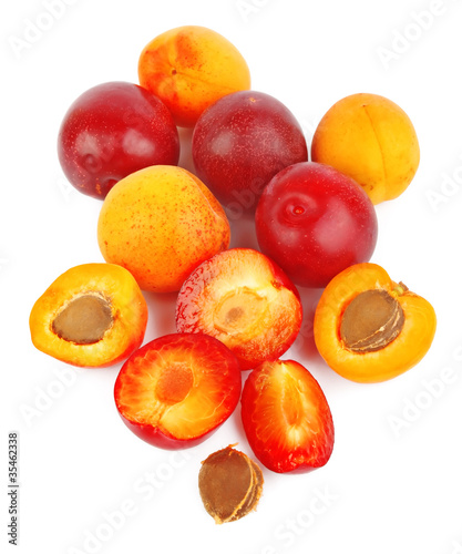 Apricots and plums