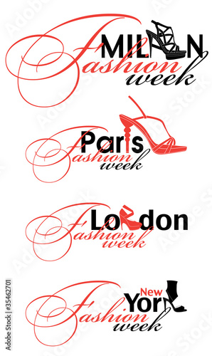 Fashion week logo elements