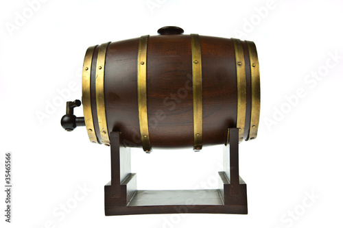 Beer barrel isolated on white background