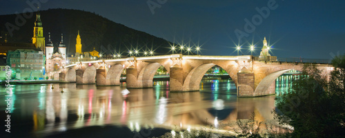 Alte Brücke bei Nacht