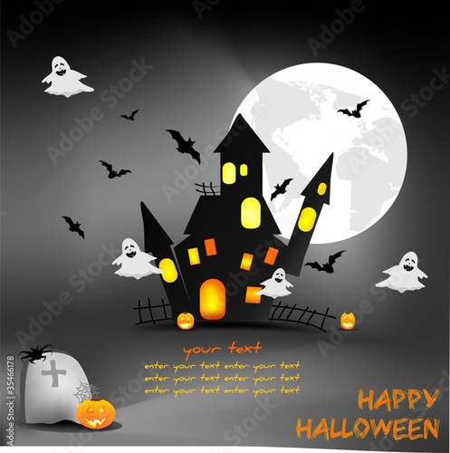Funny Halloween background with text