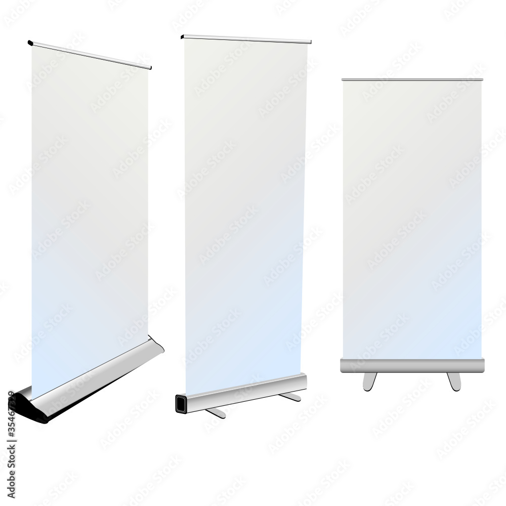 roll up banner on white background roll up banner on white background