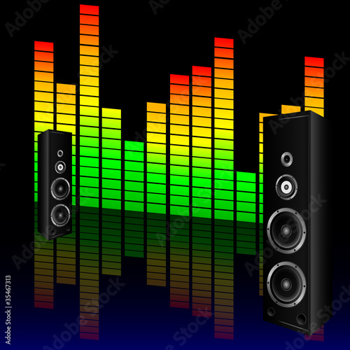 music volume with speaker illustration