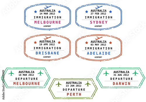 Immigration stamps - Australia