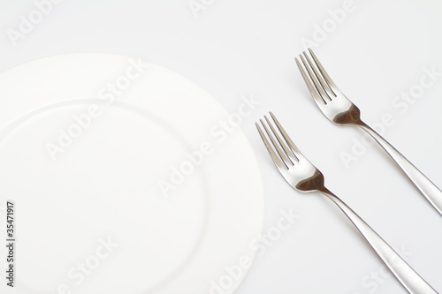 Plate with fork
