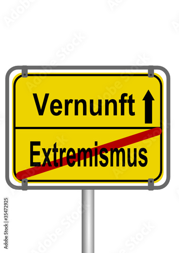Schild Vernunft