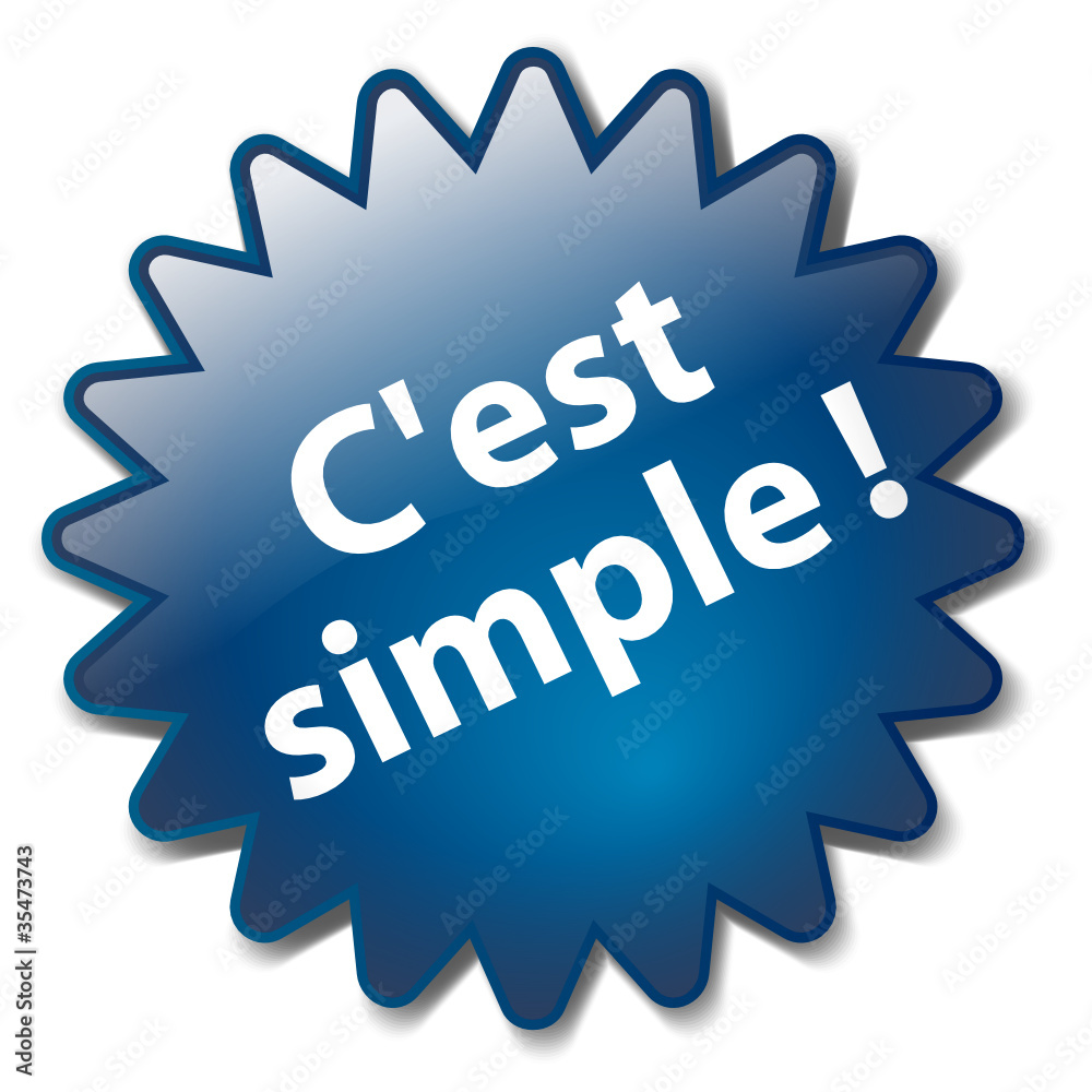 Tampon C'EST SIMPLE (simplicité efficacité malin vie pratique) Stock Vector  | Adobe Stock