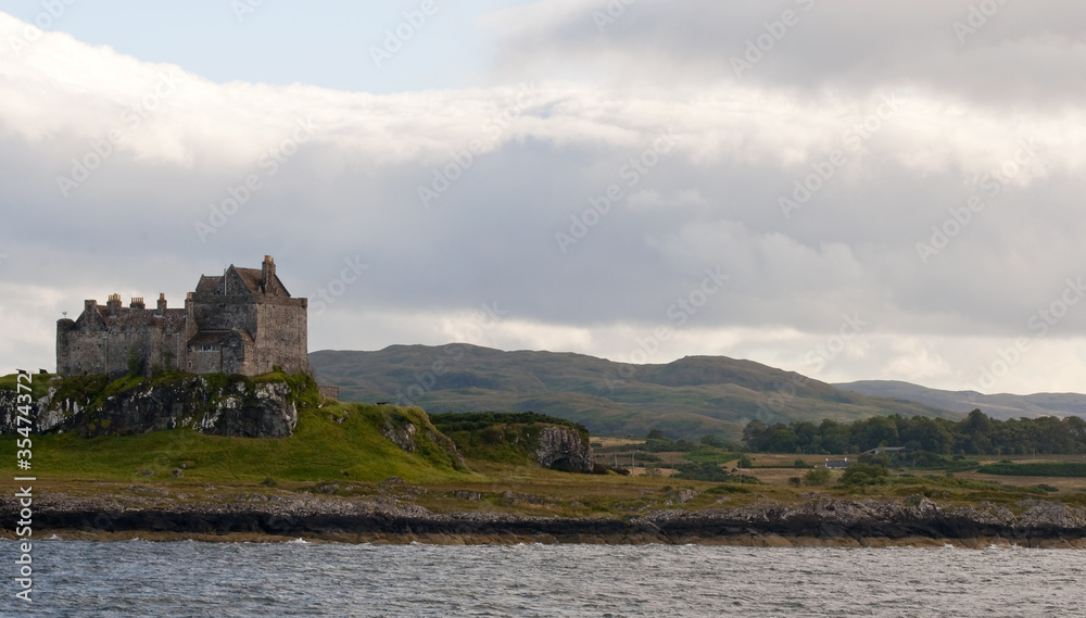 A stormy day at Duart castle on the Isle of Mull