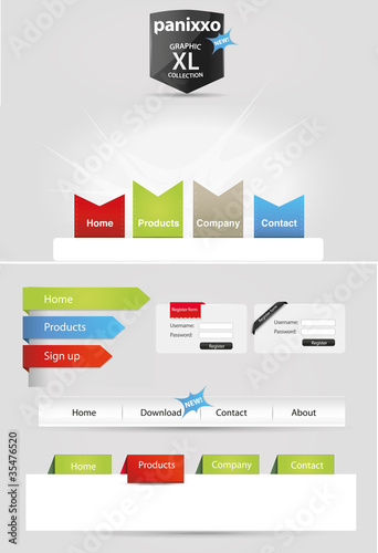 Editable web graphics - Panixxo series