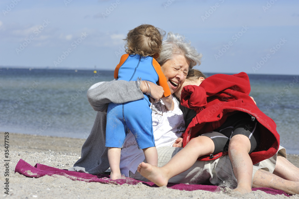 Granny on the beach
