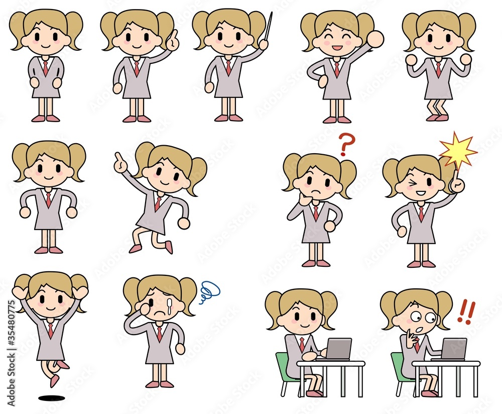 シンプル女性_会社 シンプル女性_会社