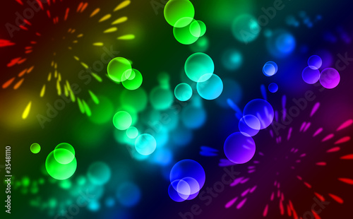 Abstract bubble light