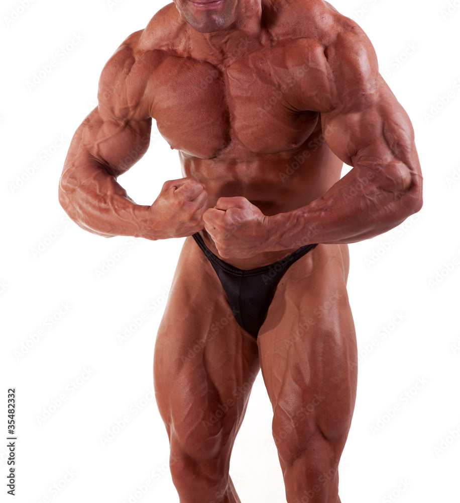 bodybuilder posing -most muscular pose