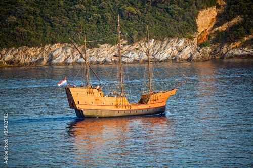 The ancient old ship, Dubrovnik, Coatia photo