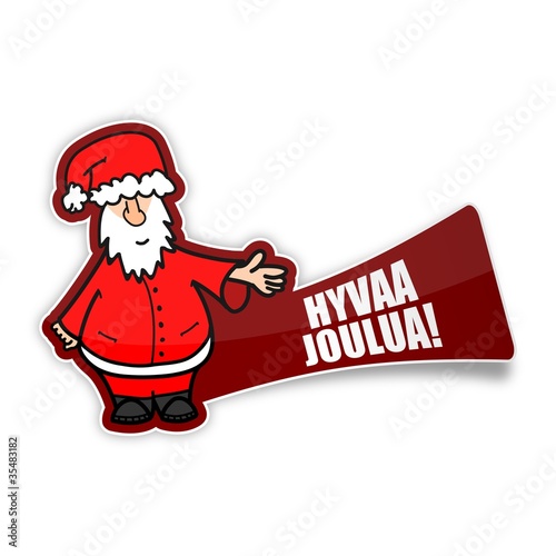 sticker weihnachtsmann hyvaa joulua! 1 photo