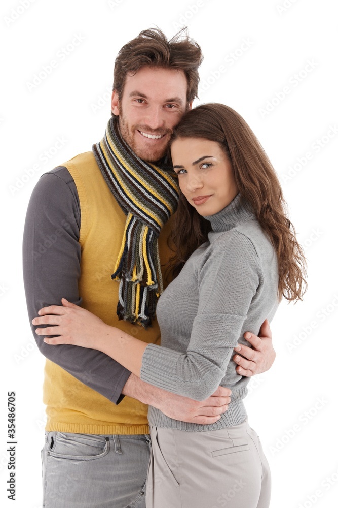Attractive loving couple smiling Attractive loving couple smiling