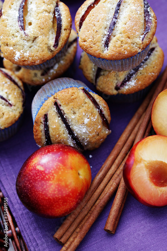 muffins with plums