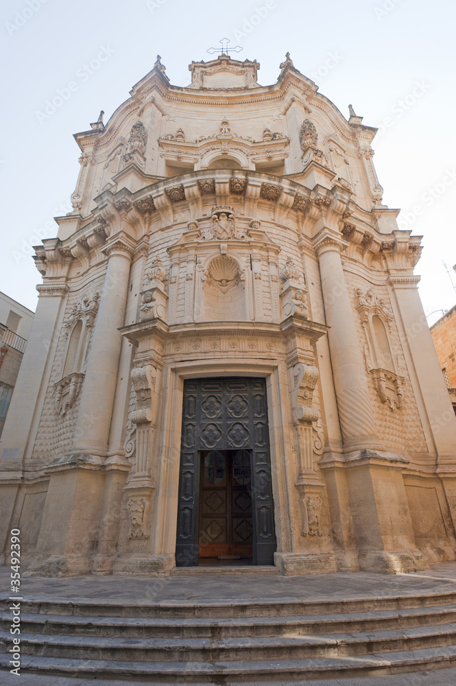 Lecce (Puglia, Italy): Baroque church, facade
