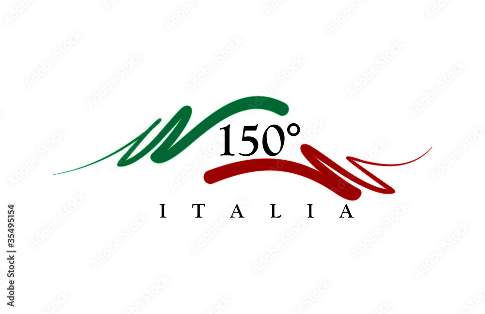Obraz premium Background anniversary of 150 years Italy