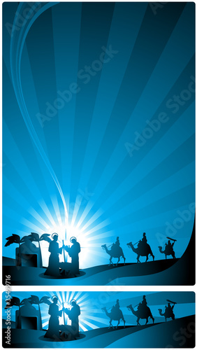 banner nativity scene