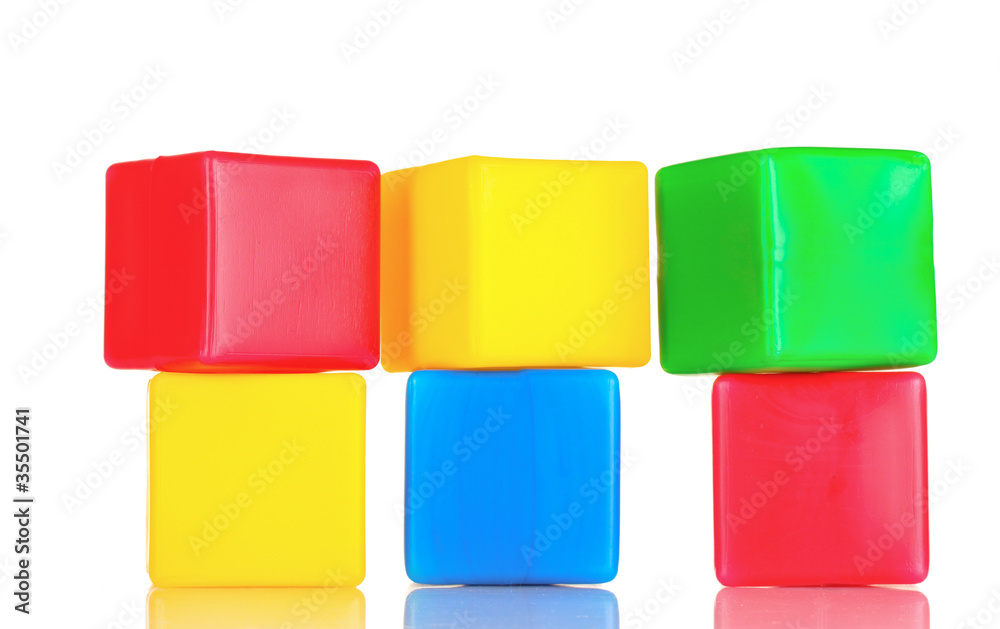 bright blocks isolated on white bright blocks isolated on white