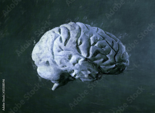 Tableau sur toile Brain painting