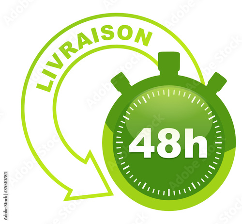 livraison 48 h sur symbole validé vert