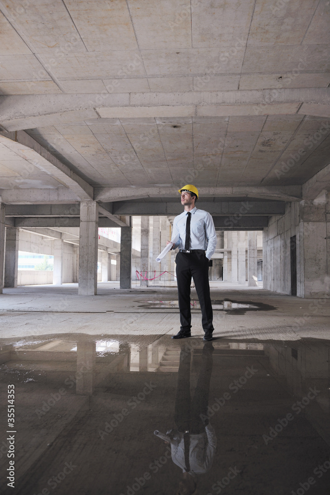 architect on construction site architect on construction site