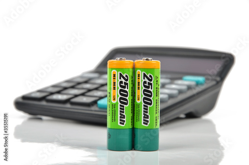 Batteries and calculator
